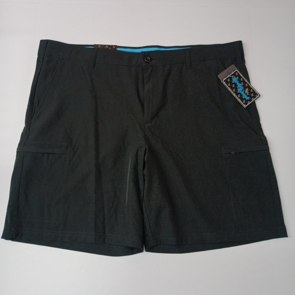 Birdie Bound Cargo Shorts Men's 42x9 Ultimate Black Stretch Easy Care Flex Waist